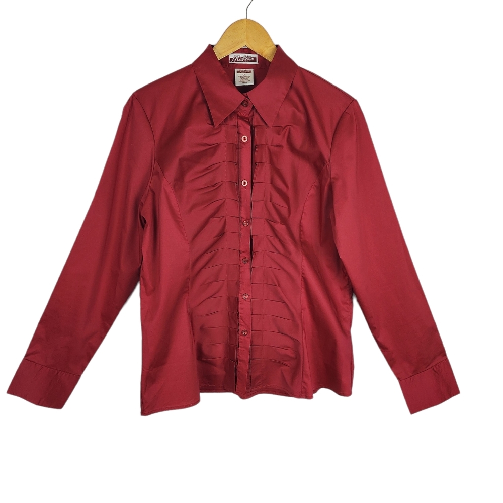 Midtown red dress shirt size L